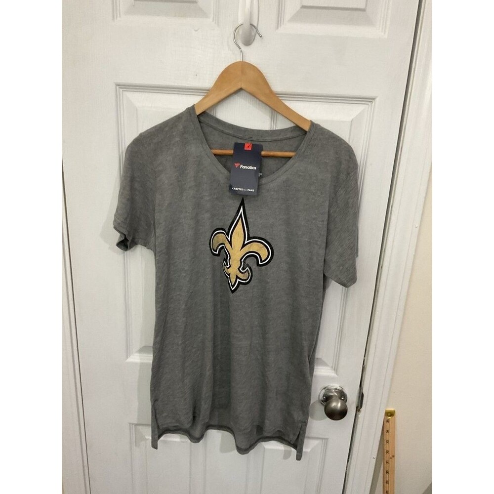 Fanatics New Orleans Saints Gray T-Shirt with Fleur-de-lis Logo
